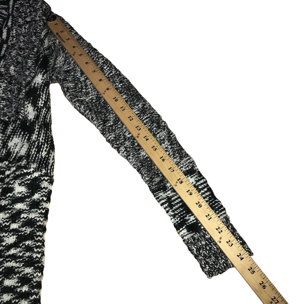 Element Black White Knit Snap Down Cardigan Sweater - Women’s Medium - Picture 5 of 11